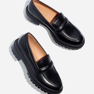 NEW- Madewell Black Chunky Sole Loafers